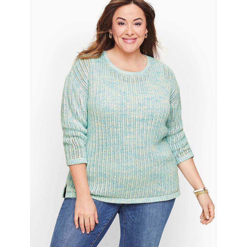 Talbots Open Stitch Space Dyed Sweater